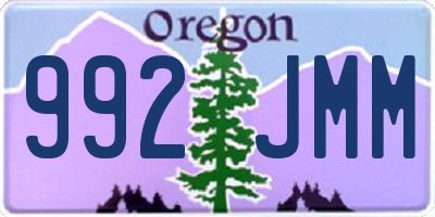 OR license plate 992JMM