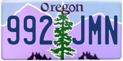 OR license plate 992JMN