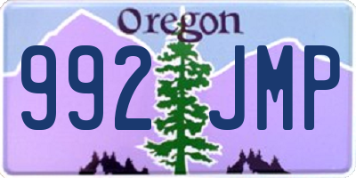 OR license plate 992JMP