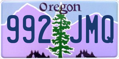 OR license plate 992JMQ