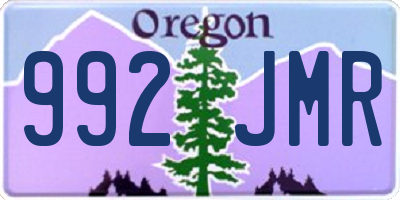 OR license plate 992JMR