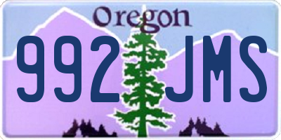 OR license plate 992JMS