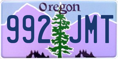 OR license plate 992JMT