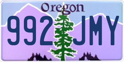 OR license plate 992JMY