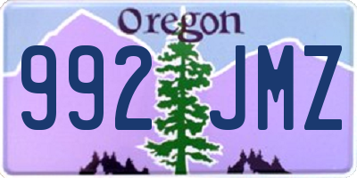 OR license plate 992JMZ