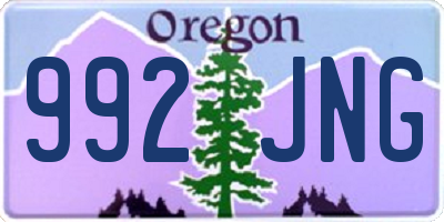 OR license plate 992JNG