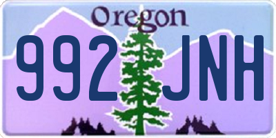 OR license plate 992JNH