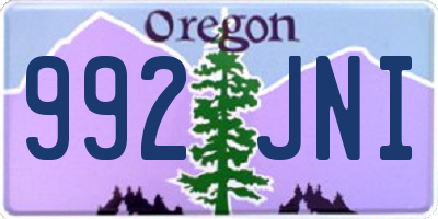 OR license plate 992JNI