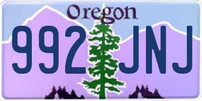 OR license plate 992JNJ