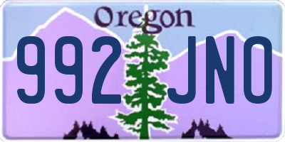 OR license plate 992JNO