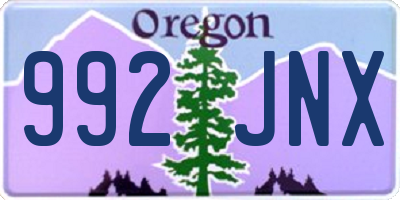 OR license plate 992JNX