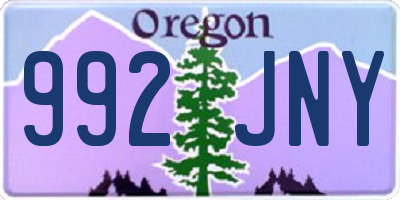 OR license plate 992JNY