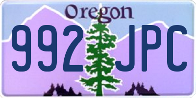 OR license plate 992JPC