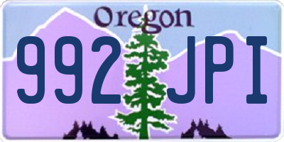 OR license plate 992JPI