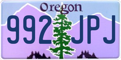 OR license plate 992JPJ