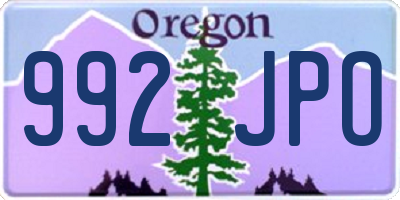 OR license plate 992JPO