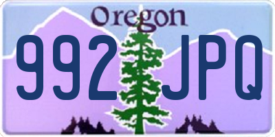 OR license plate 992JPQ