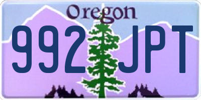 OR license plate 992JPT