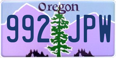 OR license plate 992JPW