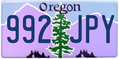 OR license plate 992JPY