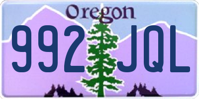 OR license plate 992JQL