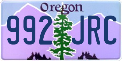 OR license plate 992JRC