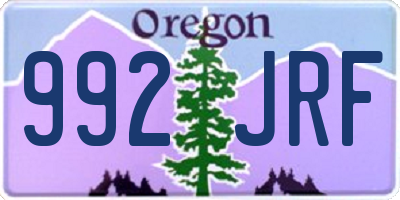 OR license plate 992JRF