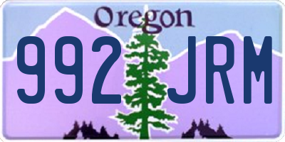 OR license plate 992JRM