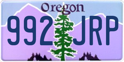 OR license plate 992JRP