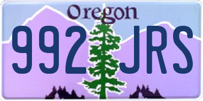 OR license plate 992JRS