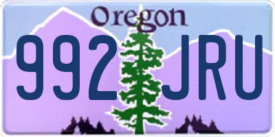 OR license plate 992JRU