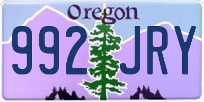 OR license plate 992JRY