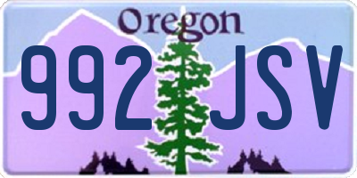 OR license plate 992JSV