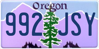 OR license plate 992JSY