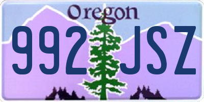 OR license plate 992JSZ