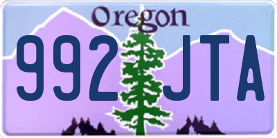 OR license plate 992JTA