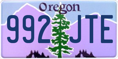 OR license plate 992JTE