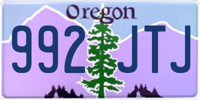 OR license plate 992JTJ