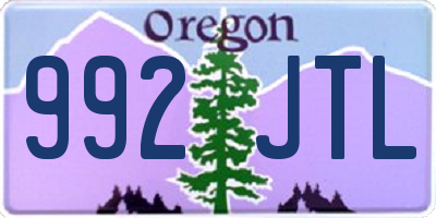 OR license plate 992JTL