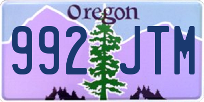 OR license plate 992JTM