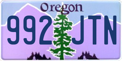 OR license plate 992JTN