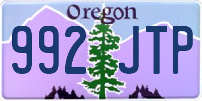 OR license plate 992JTP