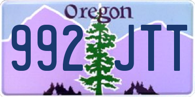 OR license plate 992JTT