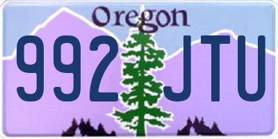 OR license plate 992JTU