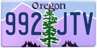 OR license plate 992JTV