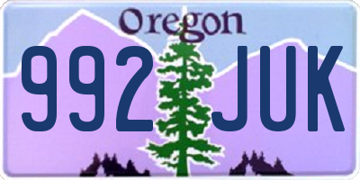 OR license plate 992JUK
