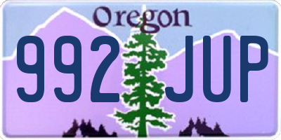 OR license plate 992JUP