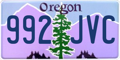 OR license plate 992JVC