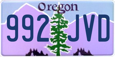 OR license plate 992JVD