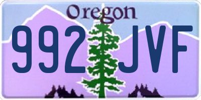 OR license plate 992JVF